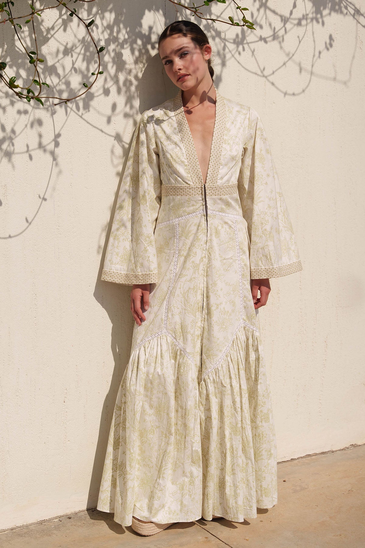 Buy White Printed Tiered Maxi Dress by Shruti Sancheti for women online at ScrollnShops